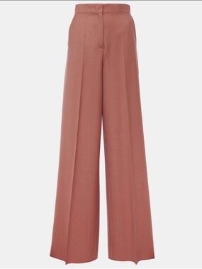 MaxMara high wasted raw hem light pink trousers